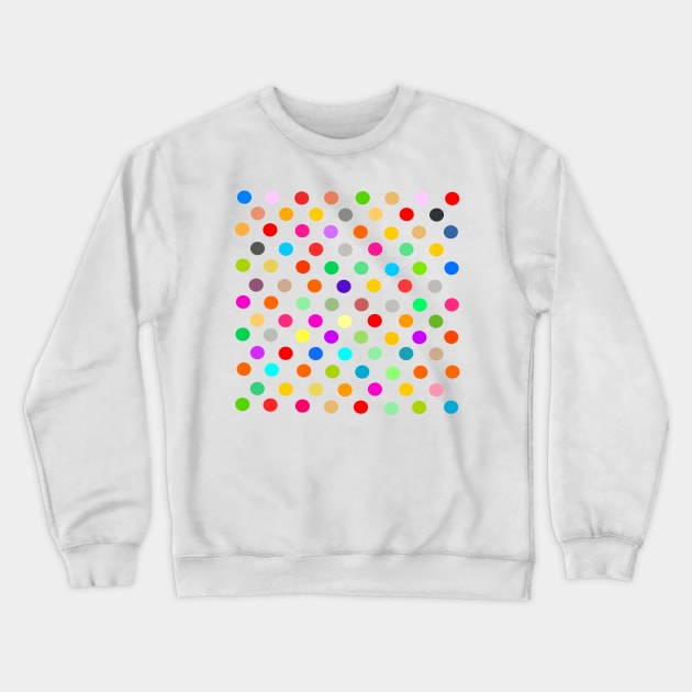 Bright  colored abstract polka dot circle pattern Crewneck Sweatshirt by Baobabprintstore